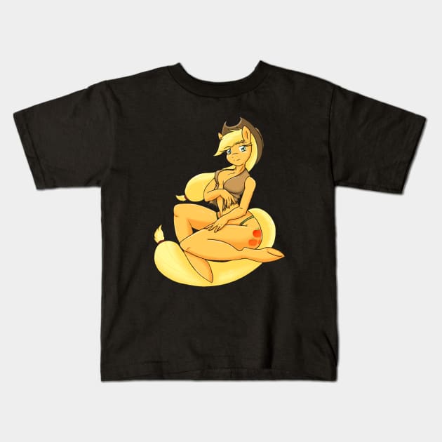 Applejack Beauty Kids T-Shirt by XenoKimi